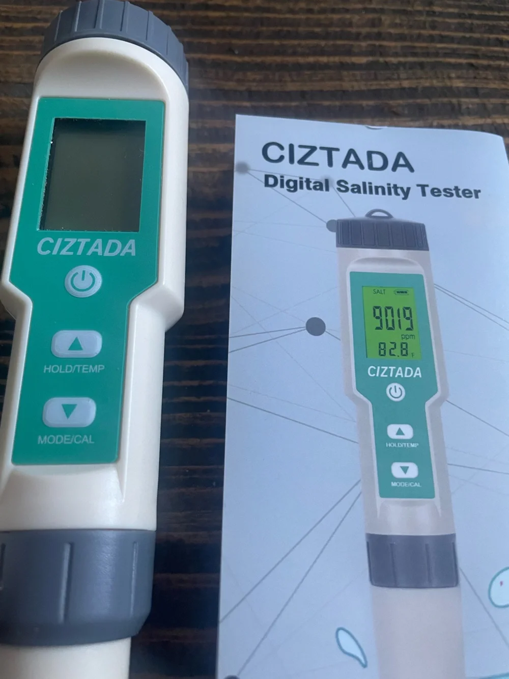 CIZTADA Digital Salinity Tester - White & Teal